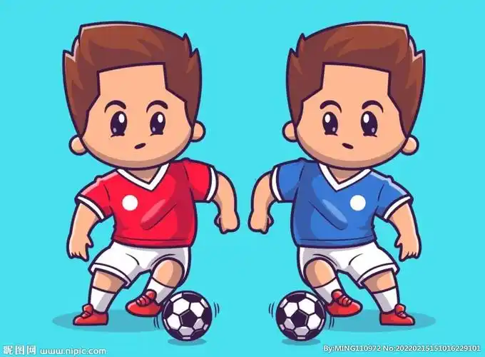 卡通足球运动员图片