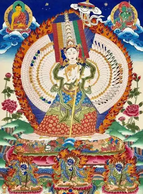 唐卡大白伞盖佛母