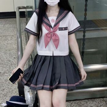 女生套装【岁樱】城南诗中意jk制服套装学院风甜美水手服上衣长袖百褶