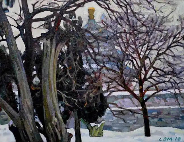 北京系列之天坛雪 30x40cm 2008年