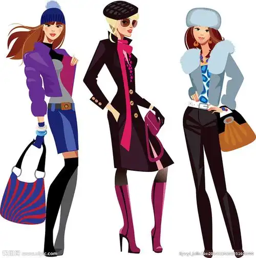 彩绘卡通时尚美女设计图__生活人物_人物图库_设计图库_昵图网nipic.