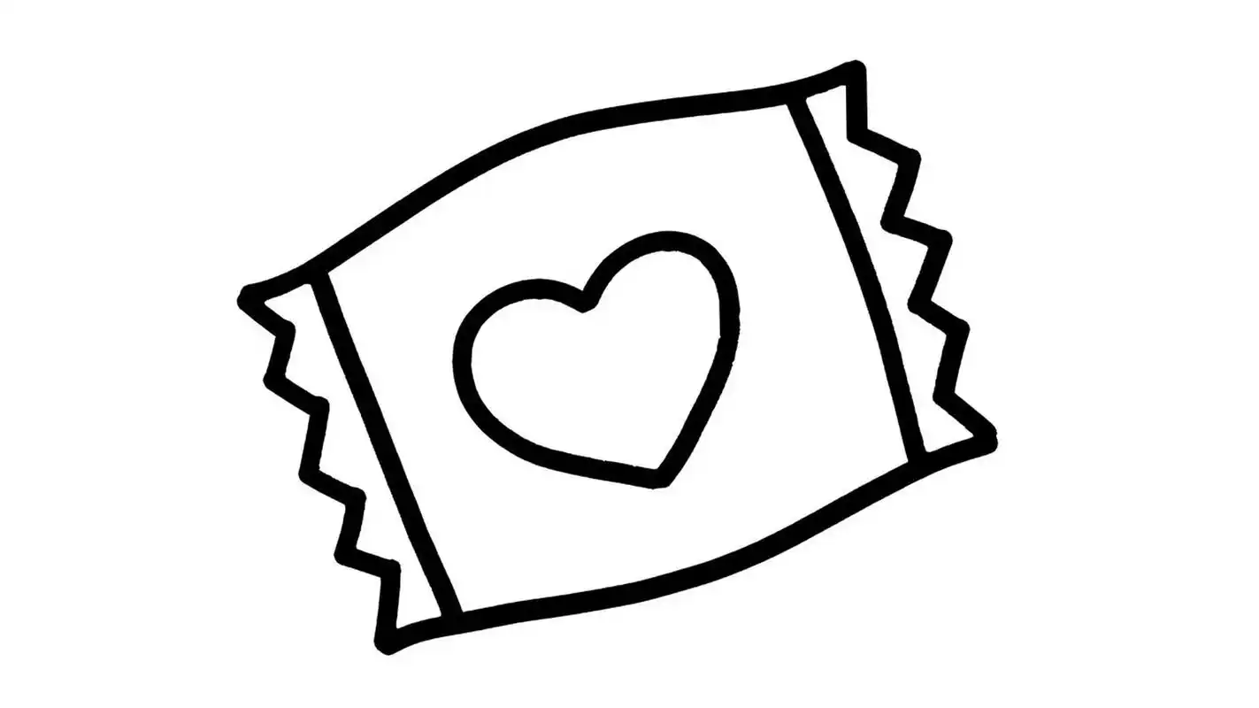 【简笔画素材分享52】6款卡通小糖果 分享6款卡通小糖果 高清线稿素材