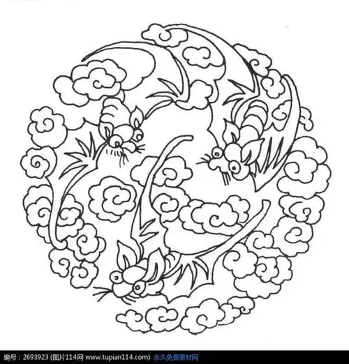 宝相花团花传统吉祥纹样 图源见水印