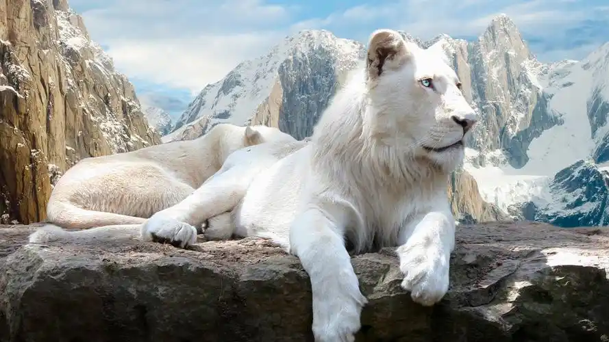 下的狮子高清电脑桌面壁纸,动物壁纸,山峰,阳光,狮子,壁纸,1920x1080