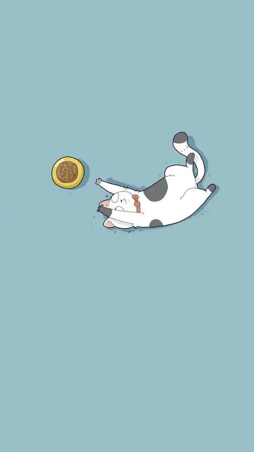 可爱卡通喵呜,可爱,猫咪,卡通,手机壁纸,锁屏图片-壁纸族