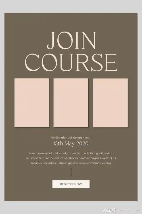 字母简约画册排版海报模板素材