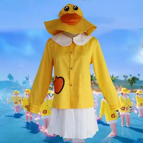 和平精英小黄鸭cos衣服吃鸡小黄鸭套装cos服日cosplay服装 潮萌小黄鸭