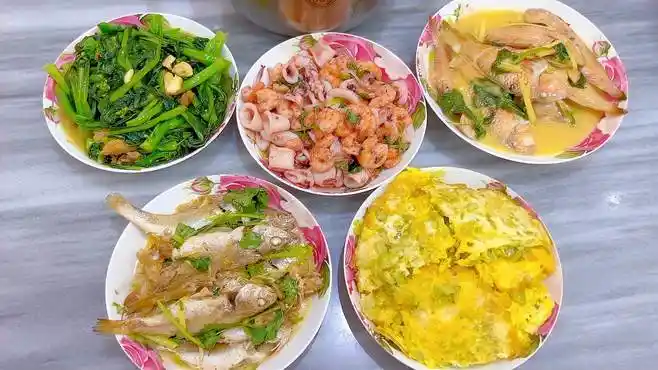 潮汕六口家庭的午餐,婆婆做一桌家常菜需要多少钱?