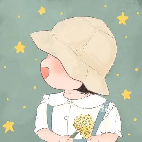 清新可爱 情侣头像手绘画师 @令小也