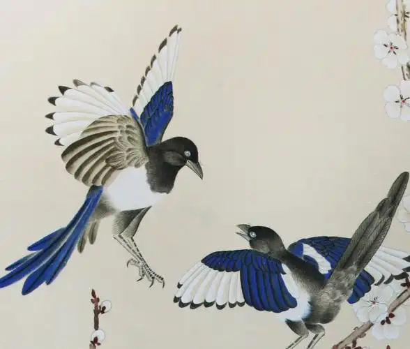 刘晓军《喜鹊登梅图》国家一级美术师