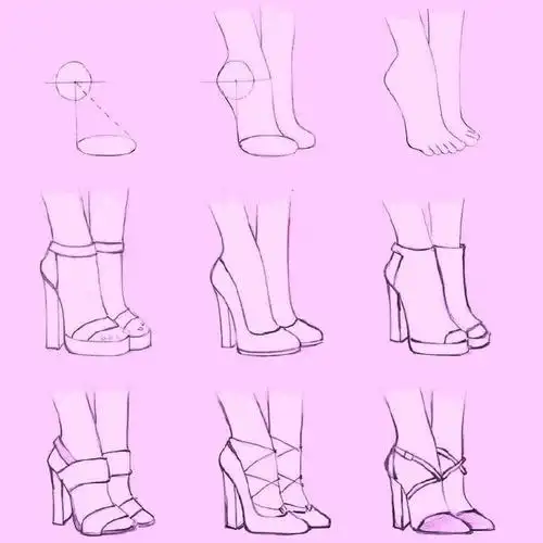 高跟鞋参考#绘画教程#71#绘画参考