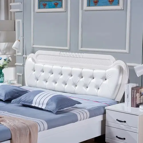 热销床头靠板_韩式软包烤漆床头简约双人床床靠背卧室床头板皮艺床屏