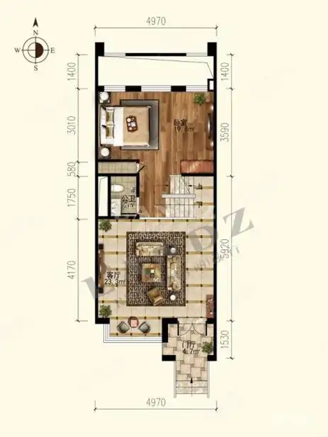 紫玉山庄三期新出联排别墅,4.8米挑空客厅,价格好
