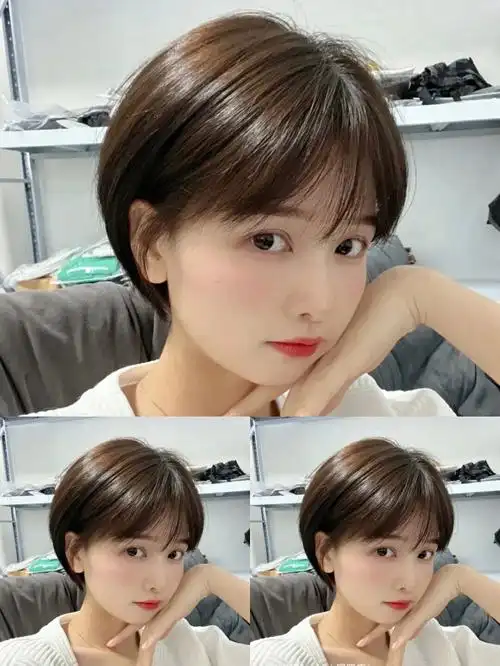 圆方脸女生很适合的小清新短发日常免打理