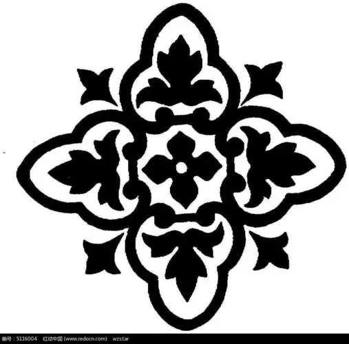 简约对称花纹tif素材免费下载_红动网