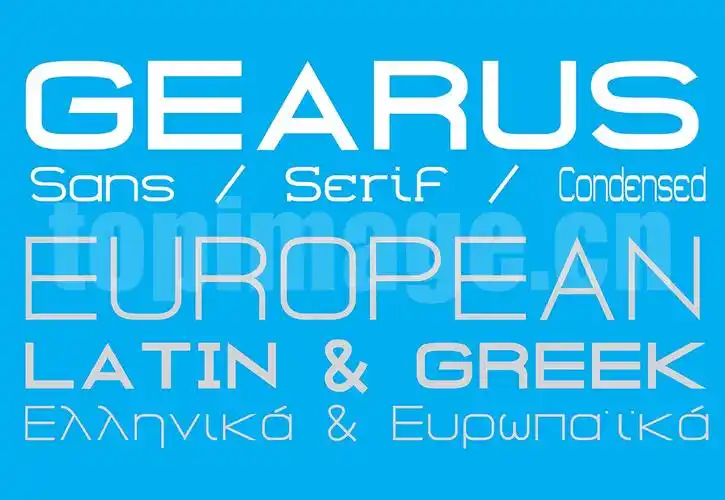 gearus 海报logo设计 简约英文字体下载