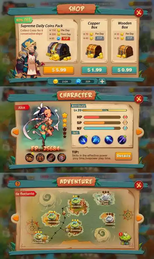 q版个人练习|ui|游戏ui|x布鲁布鲁x_原创作品-站酷zcool