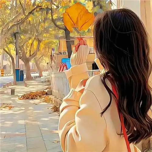 治愈系照片手绘头像女生 这也太治愈了吧