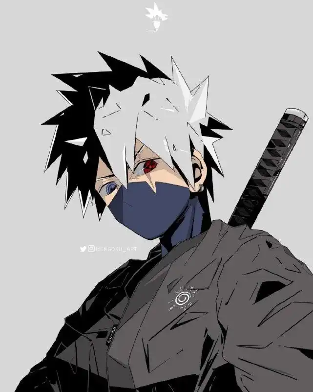 刺猬头画风的火影忍者卡卡西依旧高冷我爱罗很邪魅