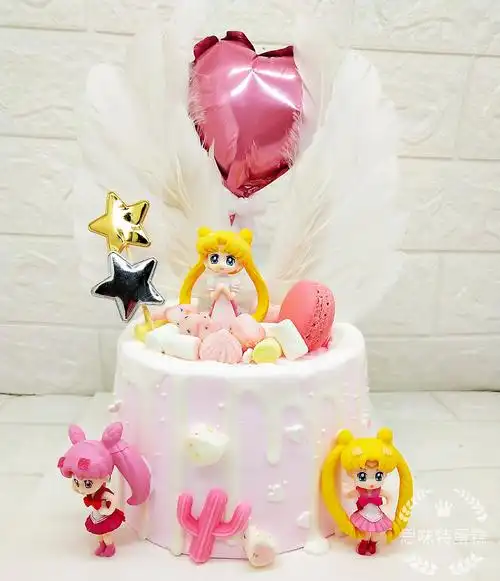 新款重庆主城包邮女孩美少女淋面粉色奶油新鲜水果生日蛋糕