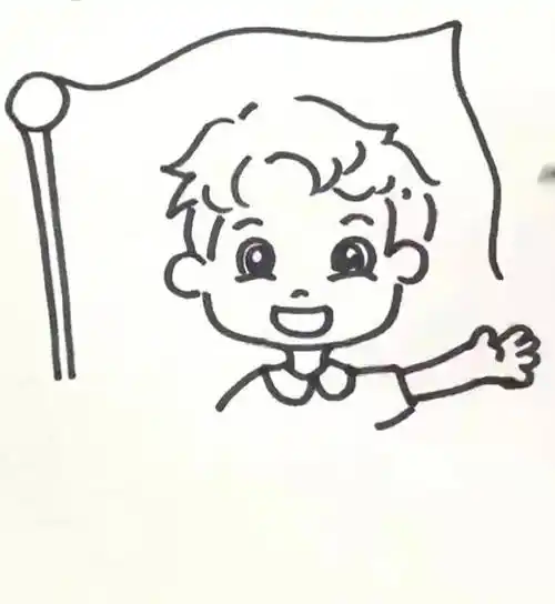 线上活动 | 【简笔画小课堂】——国庆_祥云_小草_中央人民政府