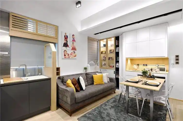 香港59㎡现代简约3室2厅2卫步入式衣帽间堪称小户型蜗居典范