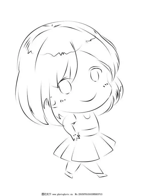 q版女孩简笔画 可爱q版女孩简笔画