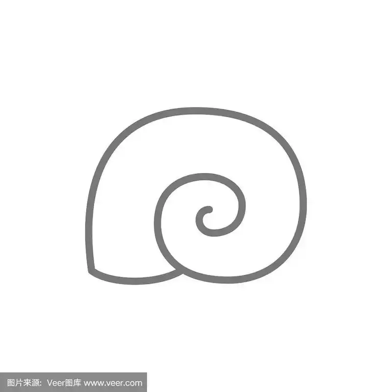 贝壳,矢量,线图标,商务,菜单