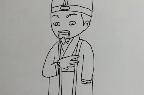 吴用简笔画简单卡通 第6页水浒传人物吴用简笔画-儿童简笔画大全吴用