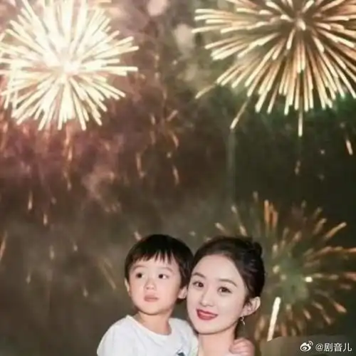 赵丽颖在社交媒体晒出和5岁儿子的合照,引发广泛热议
