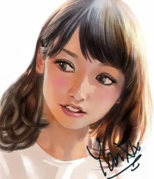 ps手绘|摄影|人像摄影|大笑宝 - 临摹作品 - 站酷 (zcool)