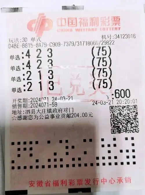 3月21日,中国福利彩票"3d"游戏第2024071期开奖,当期的开奖号码为"2,1