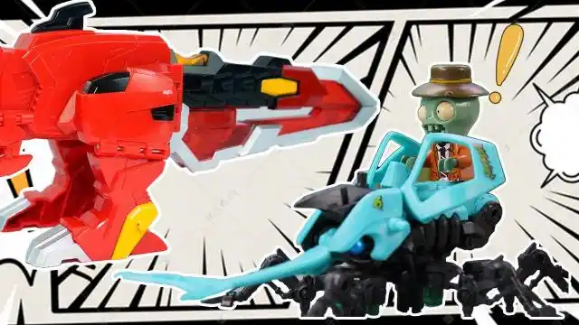 骑牛小鬼僵尸的牛进化成机械兽 抓走寒冰西瓜 心奇爆龙战车