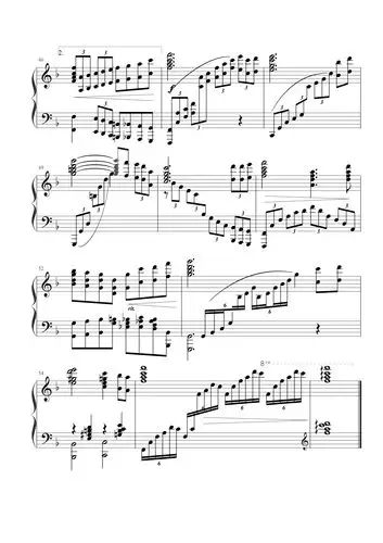 钢琴谱我爱你中国钢琴独奏谱五线谱