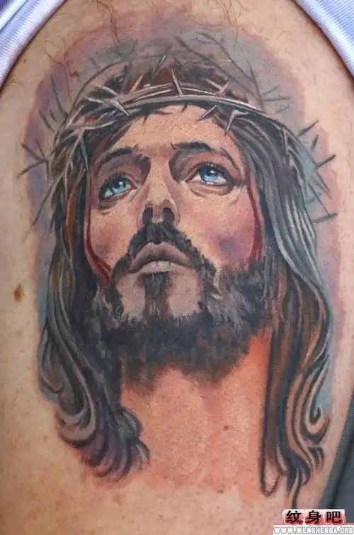 欧美耶稣纹身图
