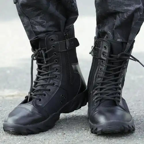 37 高帮特种兵军靴男作战靴野战作训鞋沙漠靴特勤靴军迷用品登山鞋