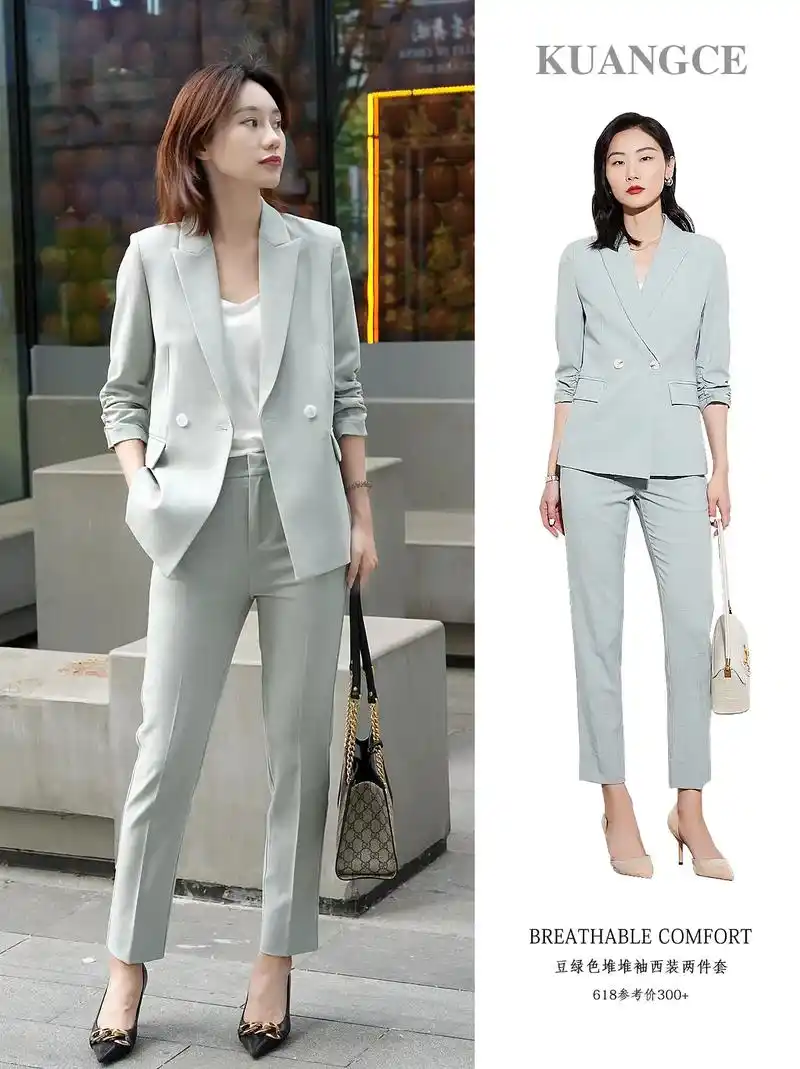 夏季职场必入的12套女士西装,日常又高级.早八人的夏季都穿什 - 抖音