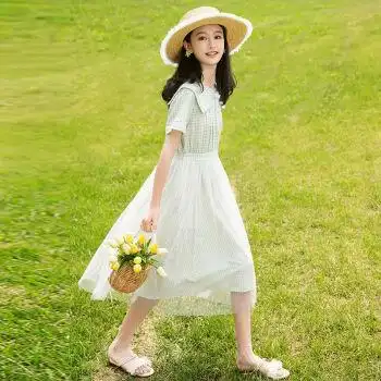 主持人服装学生裙小姑娘 120>8-9岁小主持人主持人服装好看的可爱春款