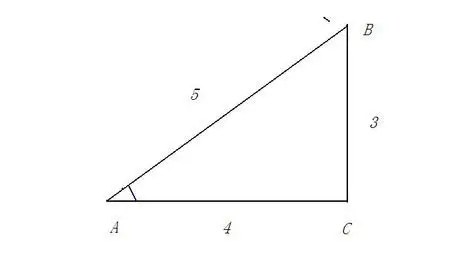 已知一个直角三角形的三条边分别为3 4 5怎么求出这个三角形的角度!