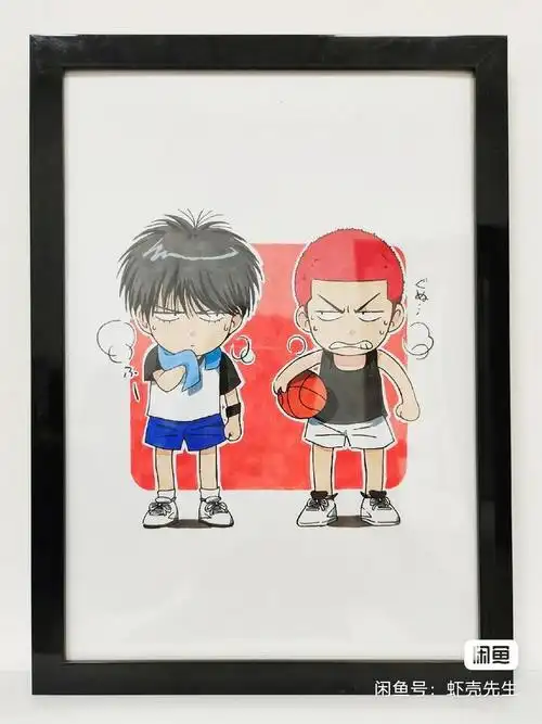 关转抽一位送jaco马克笔手绘q版流川枫樱木花道一幅