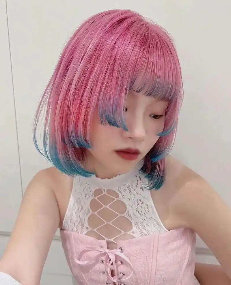 神仙秋冬酷炫挑染发色96把缤纷色彩戴在头上 发色欣赏78 时髦酷炫