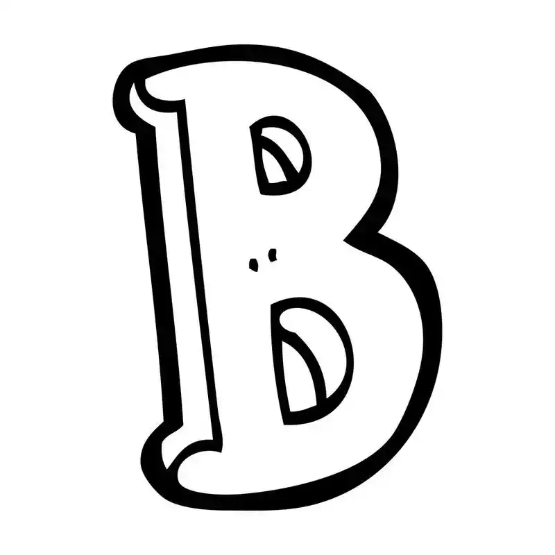 卡通字母 b,卡通字母 b