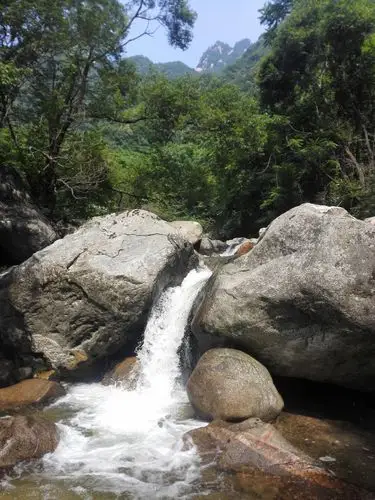 这清澈的泉水从山顶奔腾而下,或一道白练飞流直下,或一潭碧水汩汩流淌