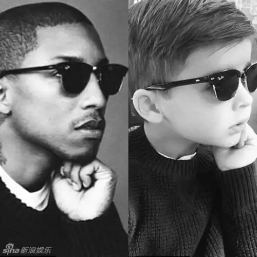 美国4岁正太戴墨镜穿潮装模仿明星走红组图5