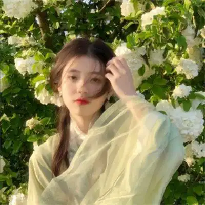 小清新接近自然的绿色系真人女头