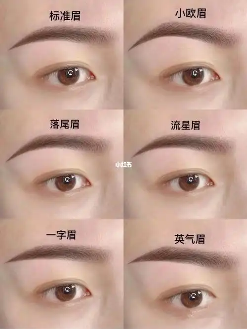 小小欧眉圆脸鹅蛋脸瓜子脸方脸第三款:落尾眉申字脸或者太阳穴凹陷者