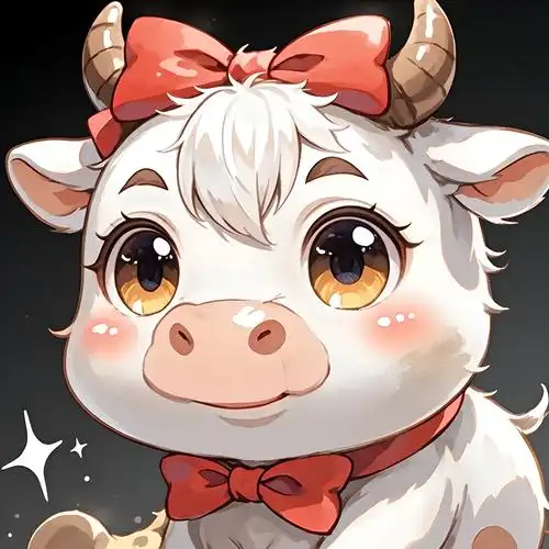 看看这只卡通小牛头像,是不是超级萌呀?