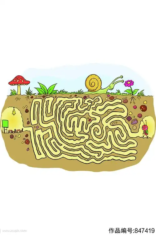 精美时尚彩色迷宫设计元素素材矢量