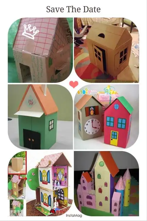 五(1)班"造房子"手工