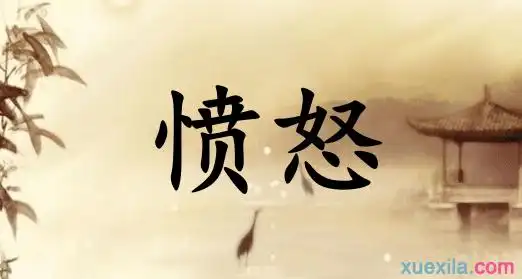 愤怒的近义词和反义词用愤怒一词怎么造句